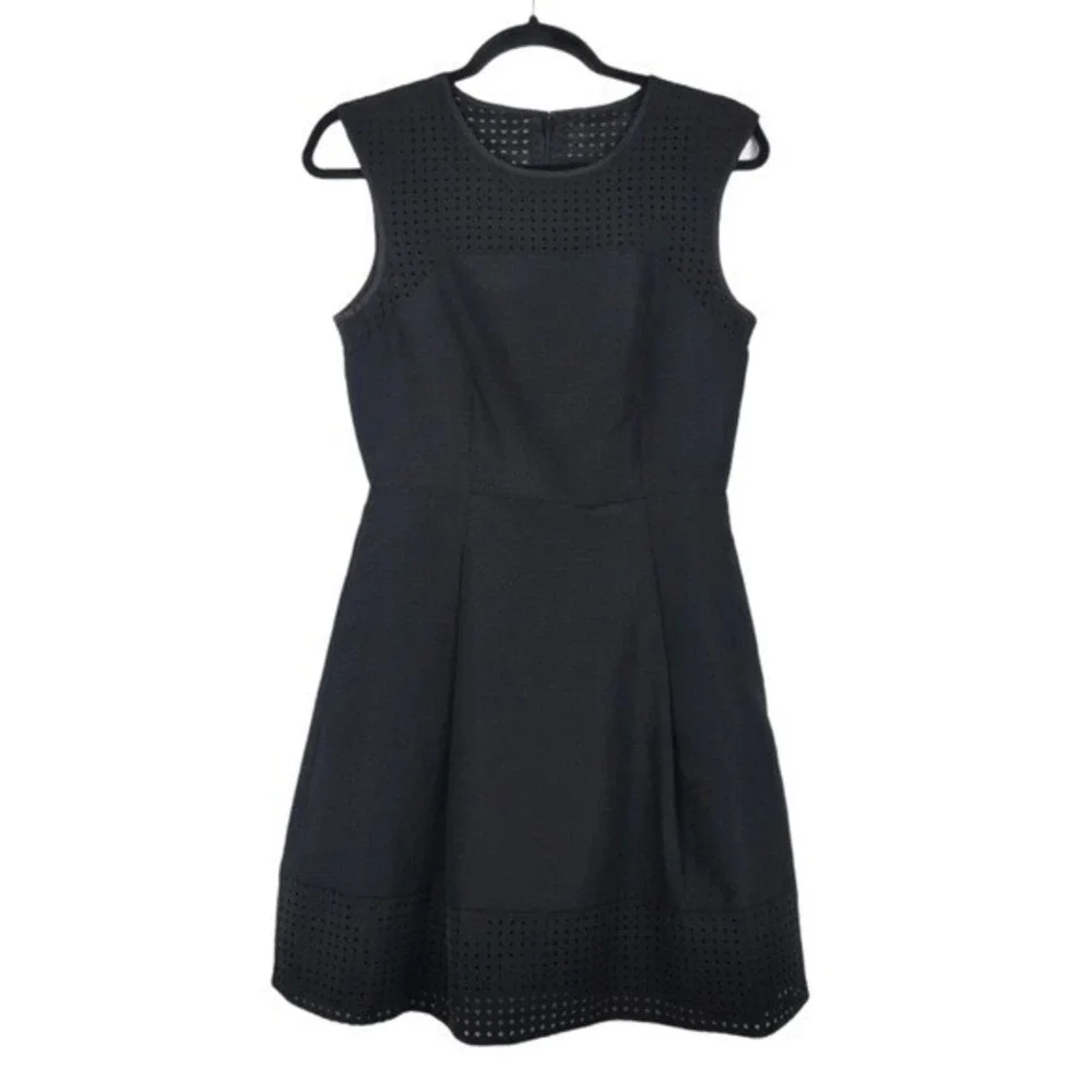 J.Crew Womens Sleeveless Black Fit & Flare Silk Blend Dress Size 2 NWOT - Picture 3 of 7